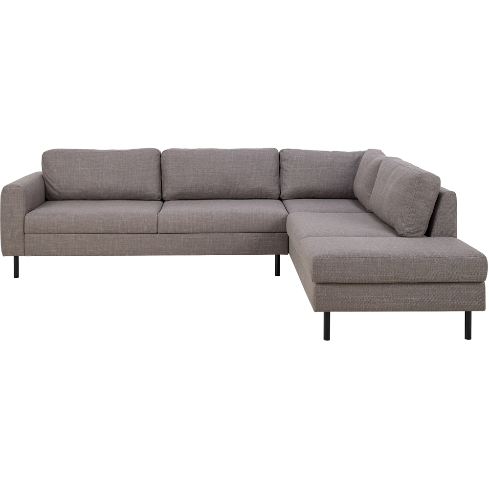 Florence Omaha 5 Seater Light Grey and Brown Right Hand Facing Corner Sofa Image 2