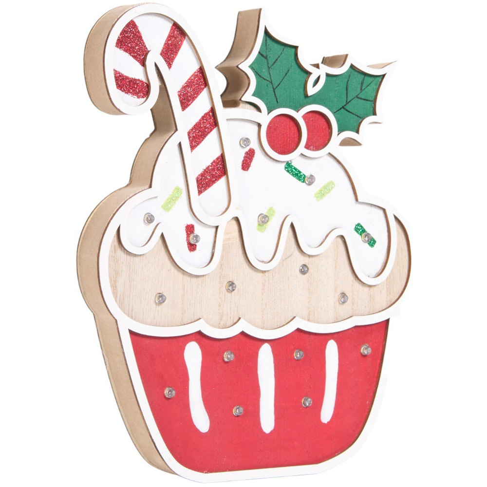 LED Candy Cane Cupcake Decoration Multicolour Image 2