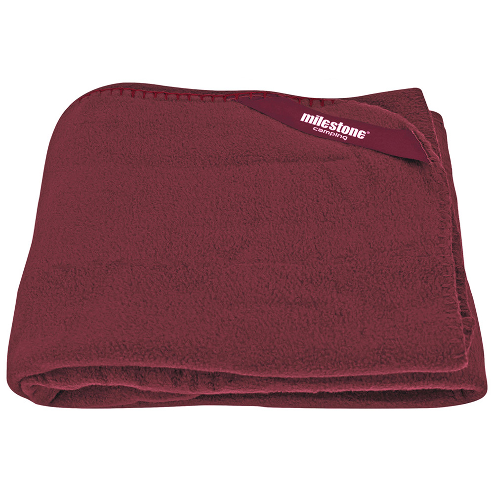Milestone Camping Burgundy Thermal Fleece Blanket Image 1