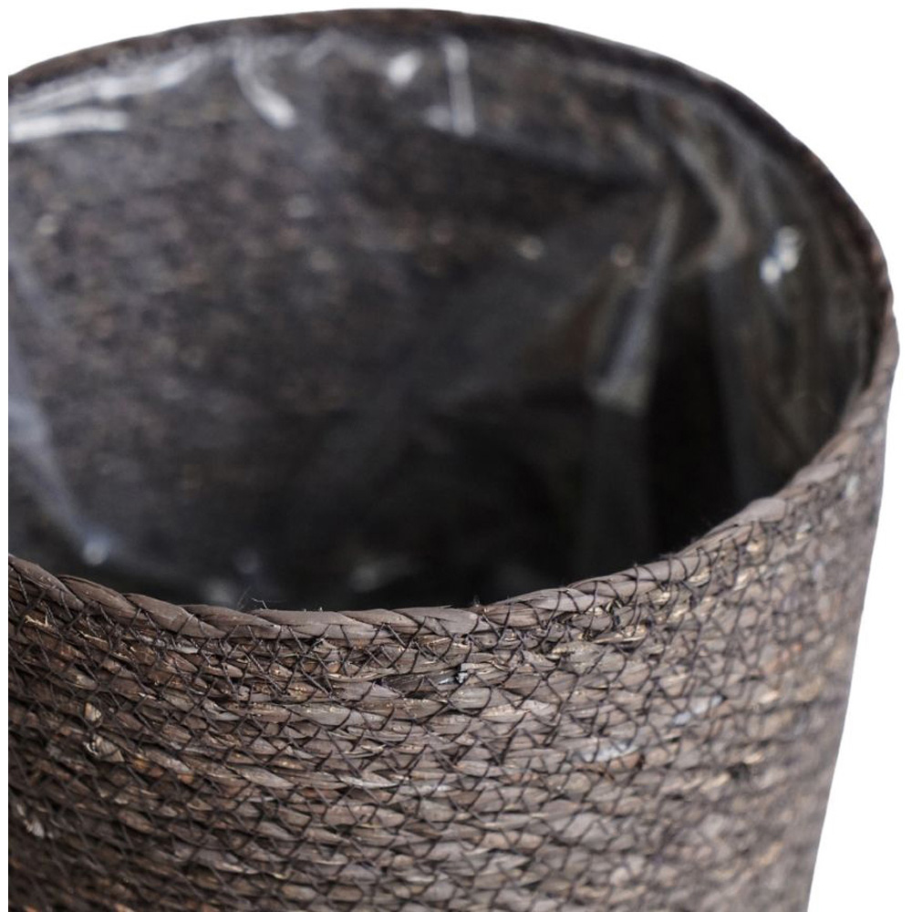 Ivyline Theo Grey Woven Seagrass Basket 2 Pack Image 2