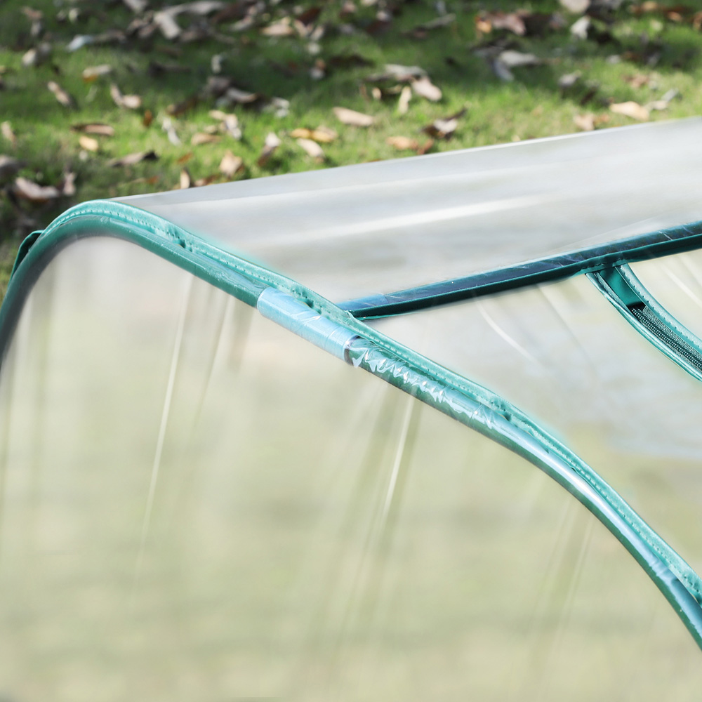Outsunny Long Plastic Cover Tunnel 12.9 x 3.2ft Greenhouse Image 4