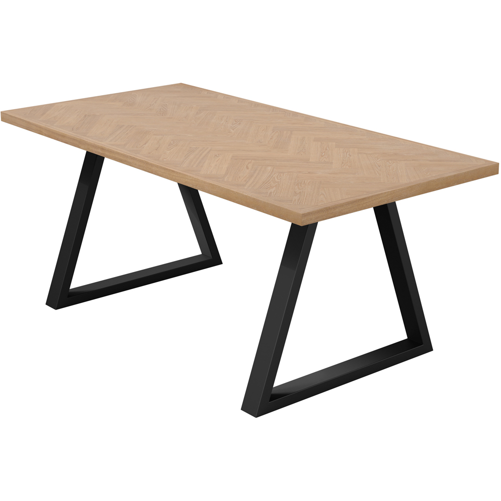 LPD Home Hyde Natural and Black 8 Seater Dining Table Image 2