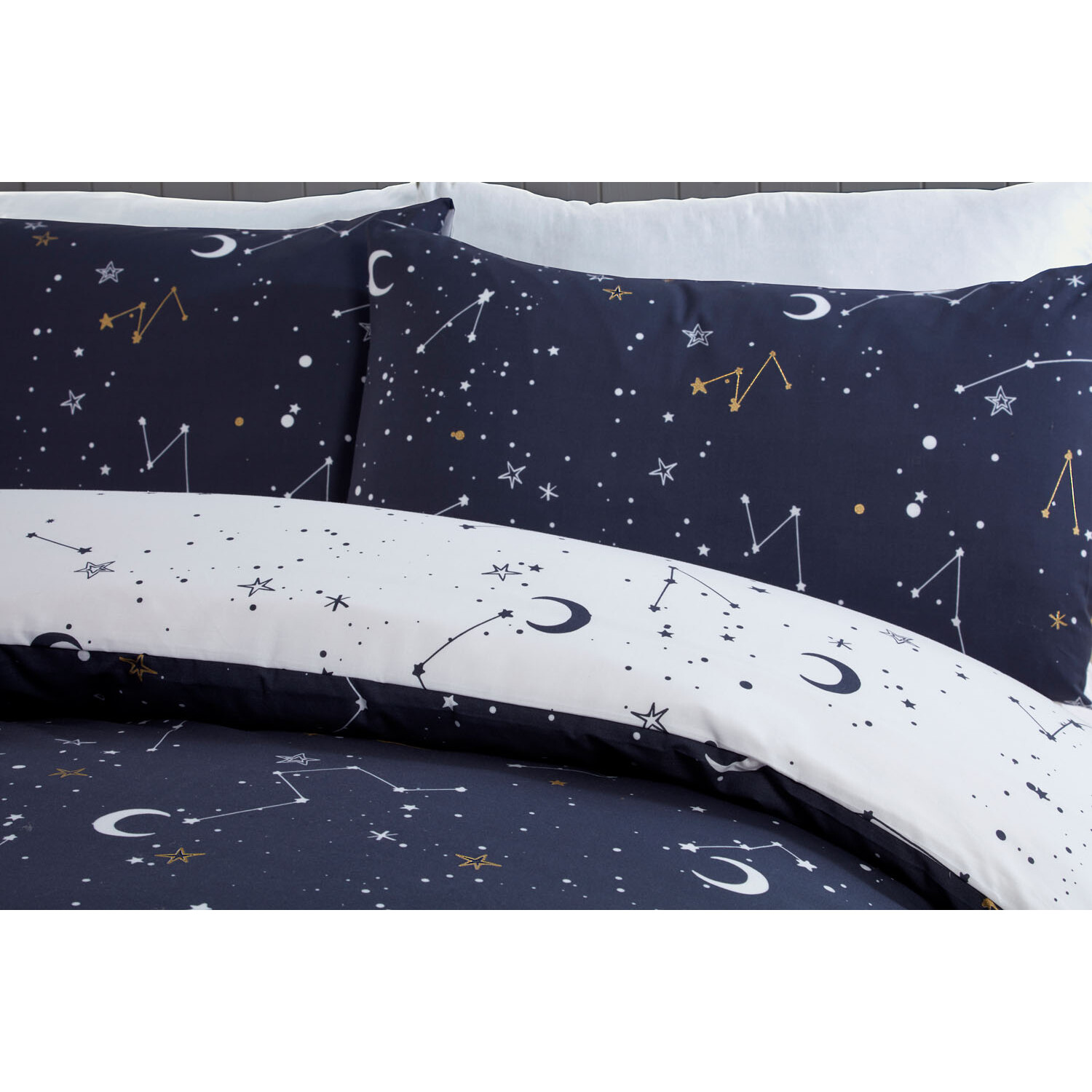 Divante Celestial Single Metallic Duvet Cover Set Image 2