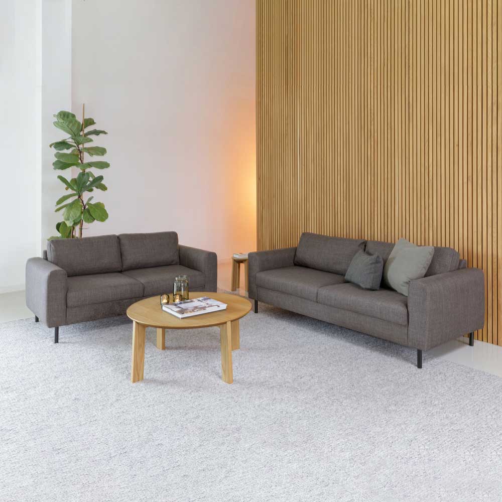 Florence Omaha 3 Seater Light Grey Basel Fabric Sofa Image 9