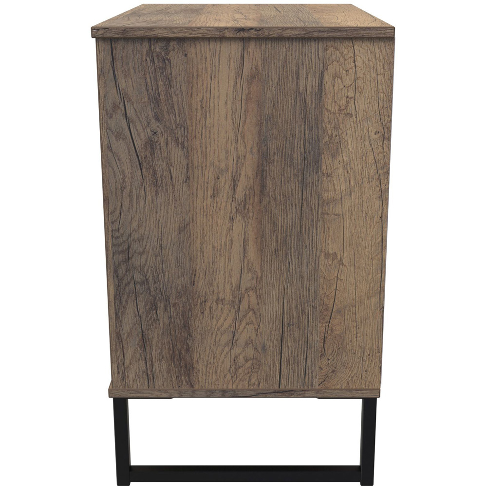 Crowndale Hong Kong 3 Drawer Vintage Oak Midi Chest of Drawers Ready Assembled Image 4