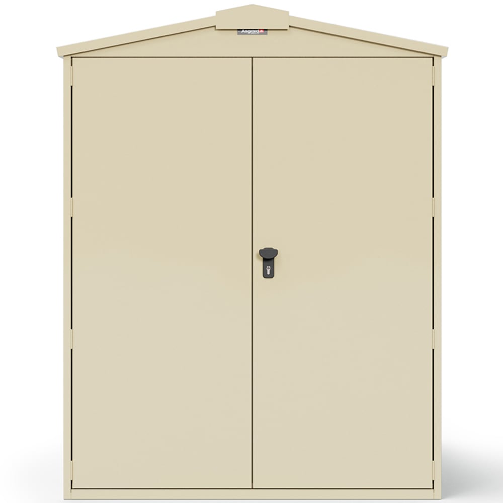 Asgard Centurion 5x 14ft Double Door Cream High Security Apex Motorcycle Garage Image 3