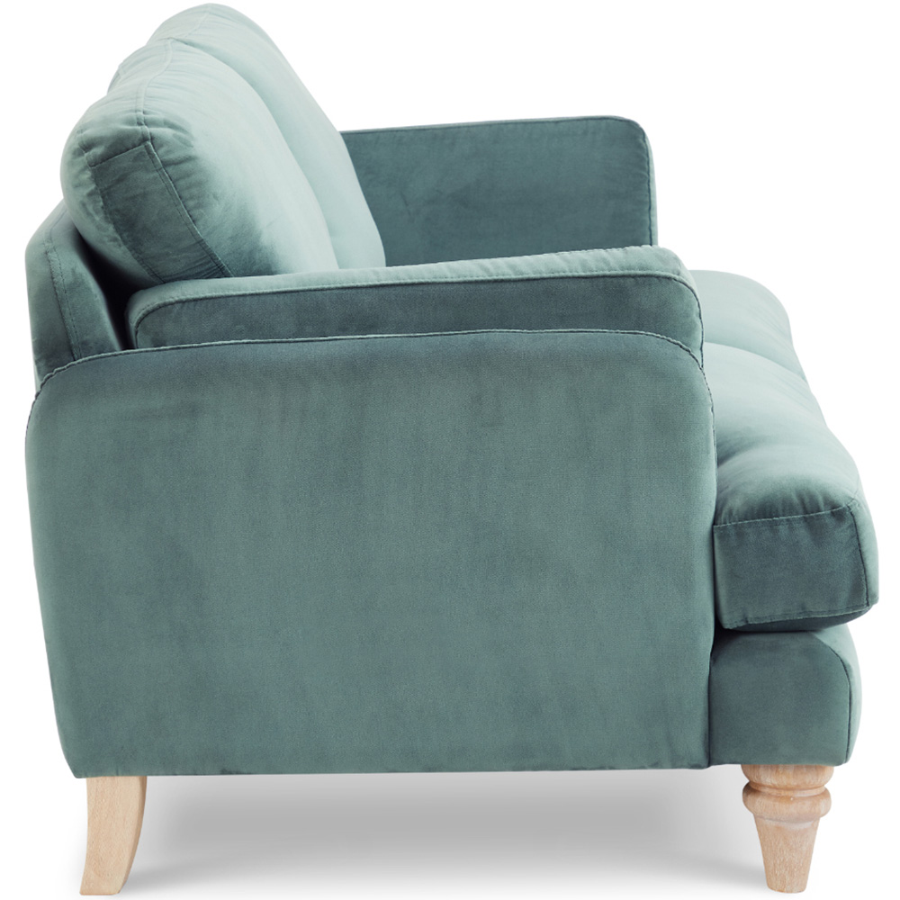 Home Detail Regent 3 Seater Teal Velvet Sofa Image 4
