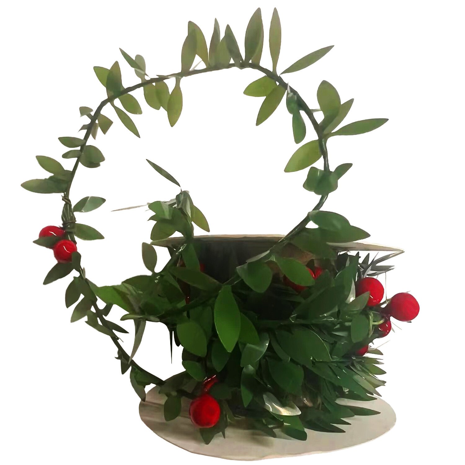 Holly Berry Ribbon - Green and Red Image 3