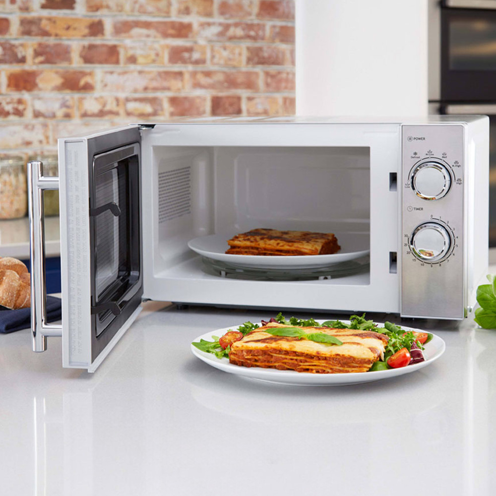 Tower T24015S Silver 20L Manual Microwave Image 2