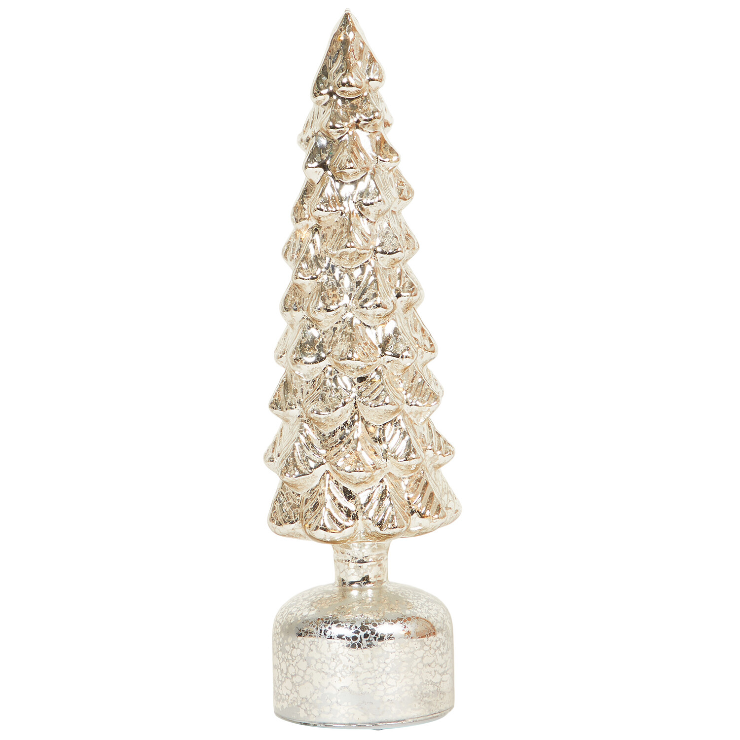 Antique LED Spinning Tree Silver - Silver Image 2