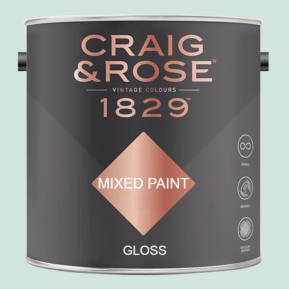 Craig & Rose 1829 Vintage Walls Wood and Metal Porcelain Blue Gloss Mixed Paint 2.5L Image 2