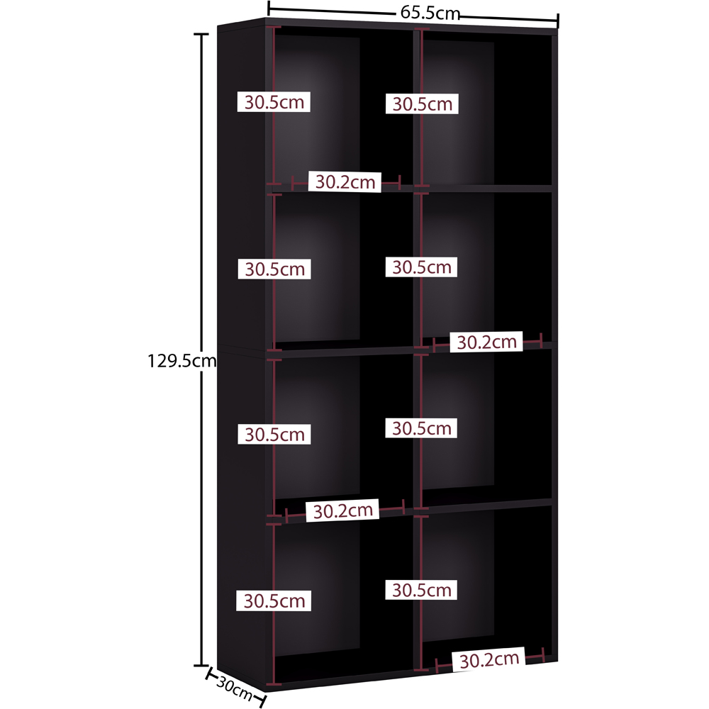 VIDA DESIGNS 8 Shelf Black Cube Storage Unit Image 9