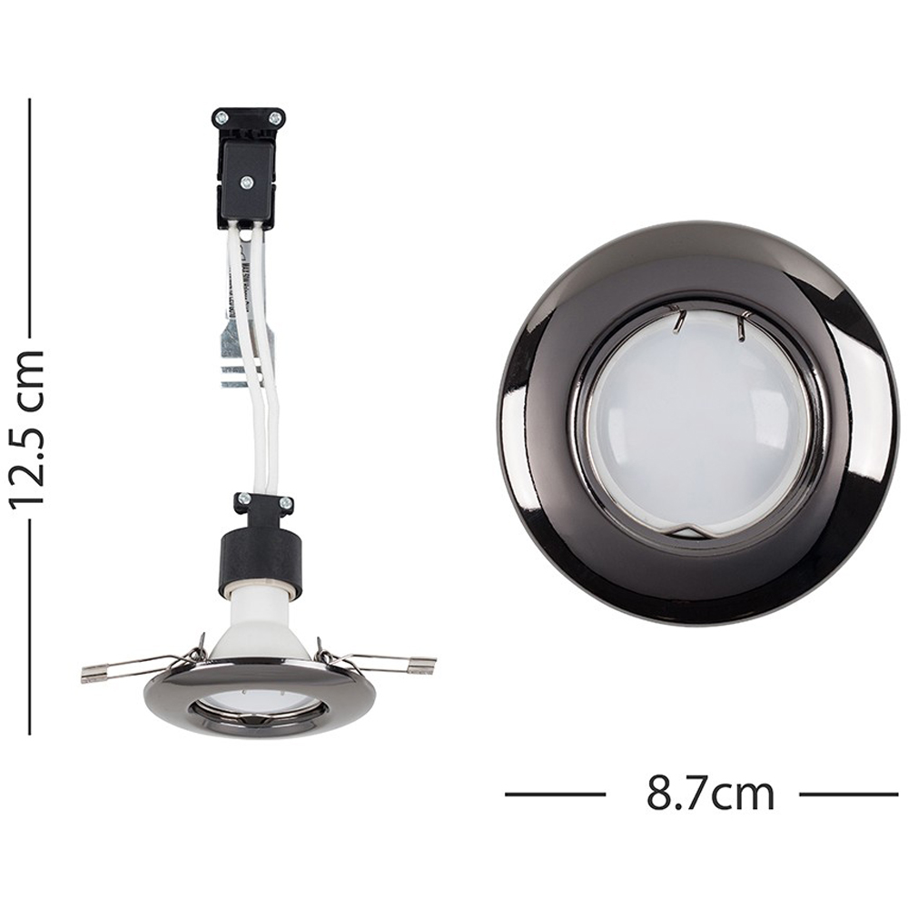 ValueLights Black Chrome Warm White LED Ceiling Downlight 30 Pack Image 5