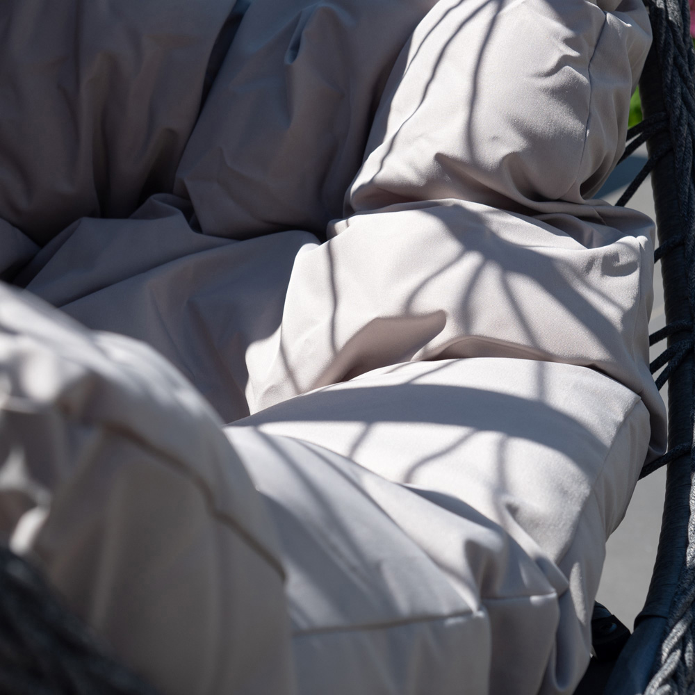 Artemis Home Lynton Light Grey Garden Hanging Egg Chair Image 2