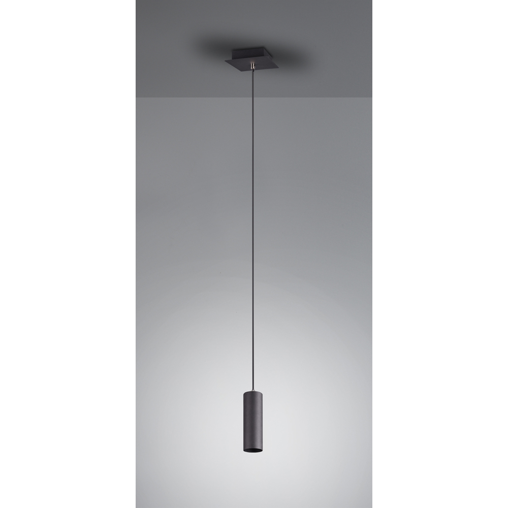 TRIO Marley Matt Black Ceiling Pendant Light Image 4