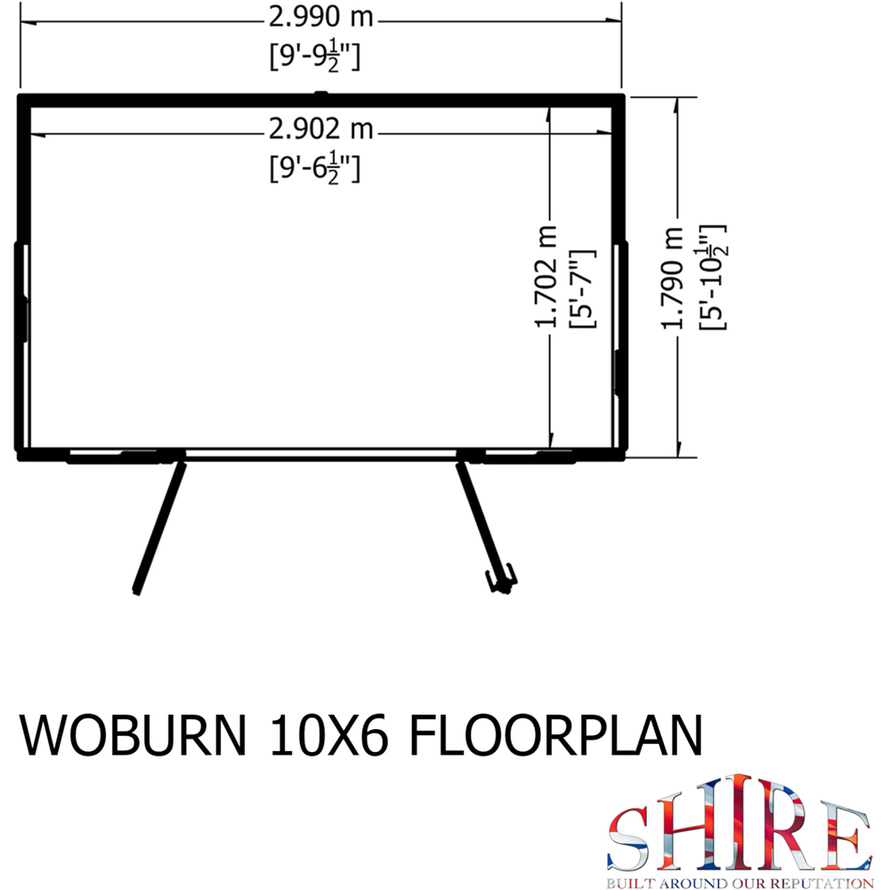 Shire Woburn 10 x 6ft Shiplap Garden Shed Image 7