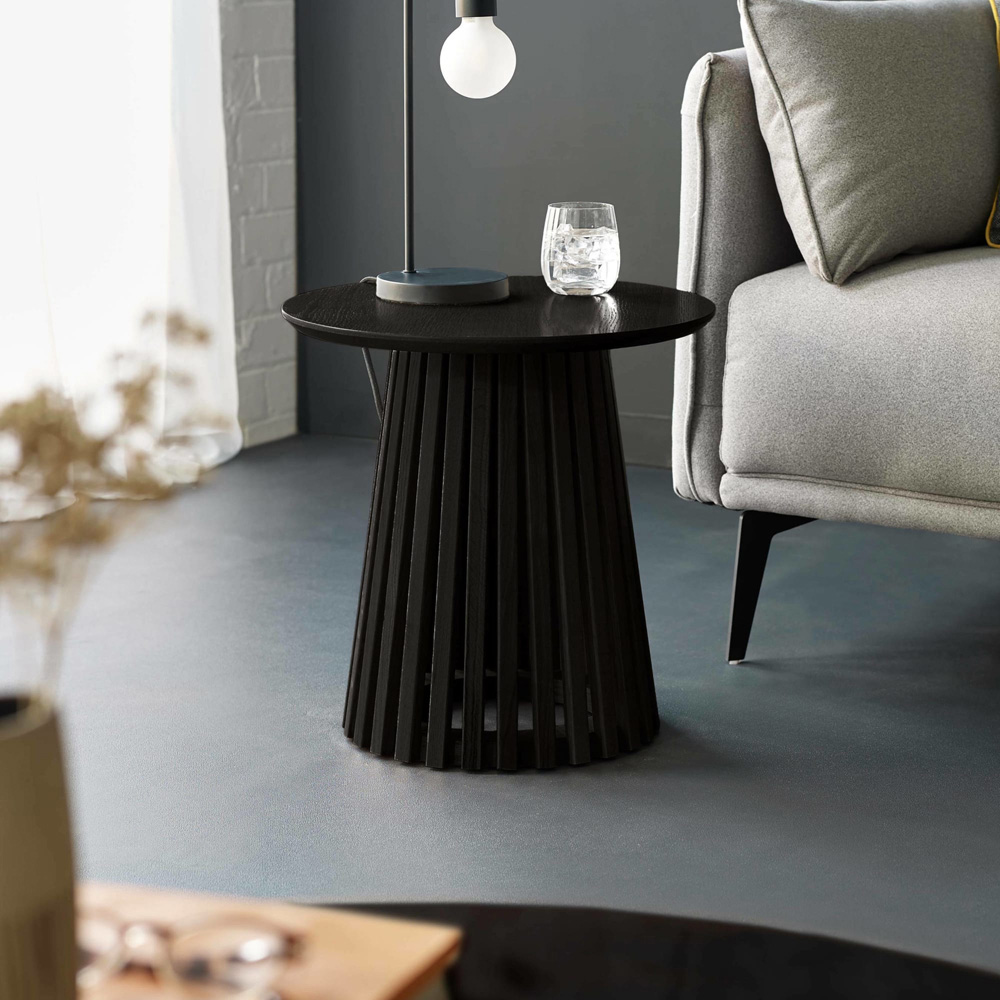 Julian Bowen Ollie Black Round Lamp Table Image 7