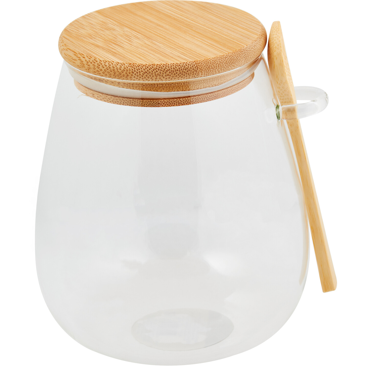 Glass Storage Jar with Bamboo Lid - 1l Image 1