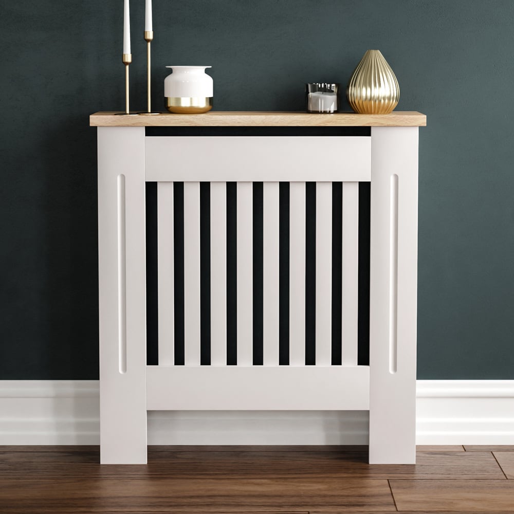 Vida Designs Arlington White Radiator Cover Small Image 7