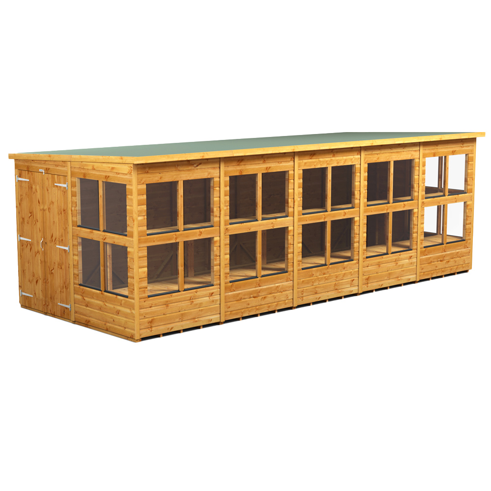 Power 20 x 8ft Pent Double Door Potting Shed Image 1