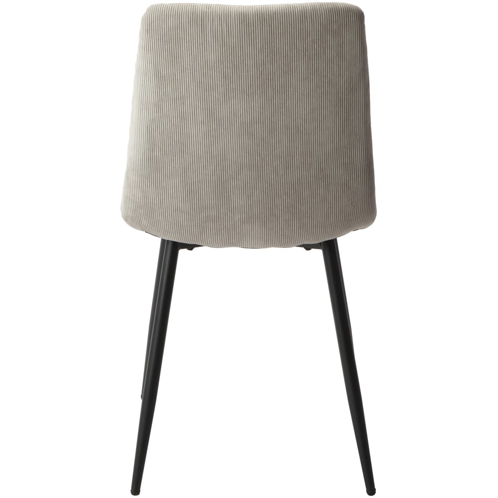 Core Products Aspen Set of 2 Grey and Black Straight Stitch Cord Dining Chair Image 7