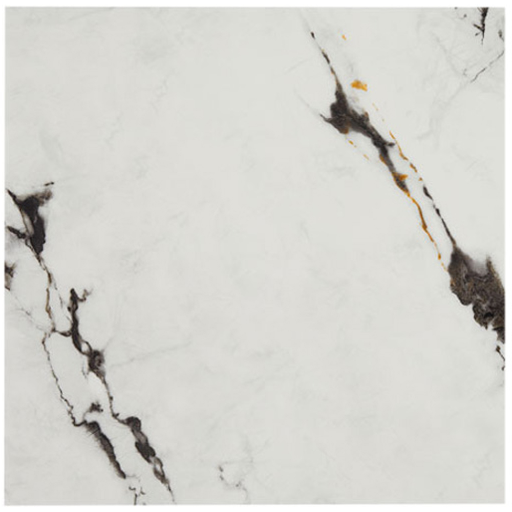 Living and Home Marble Patterned Calacatta White and Black PVC Self Adhesive Wall Sticker 10 Pack Image 5