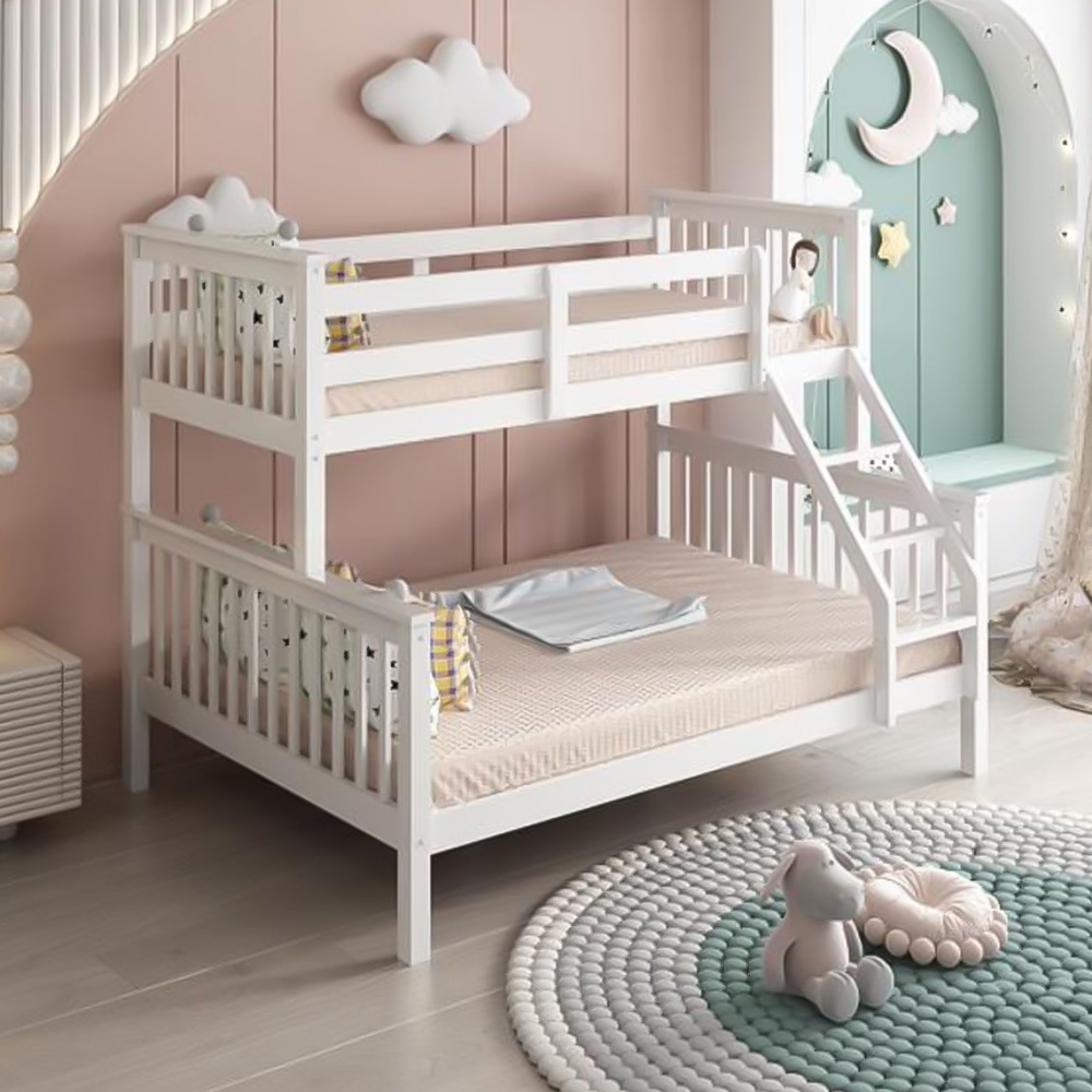 Portland Triple Sleeper White Wooden Bunk Bed Image 4