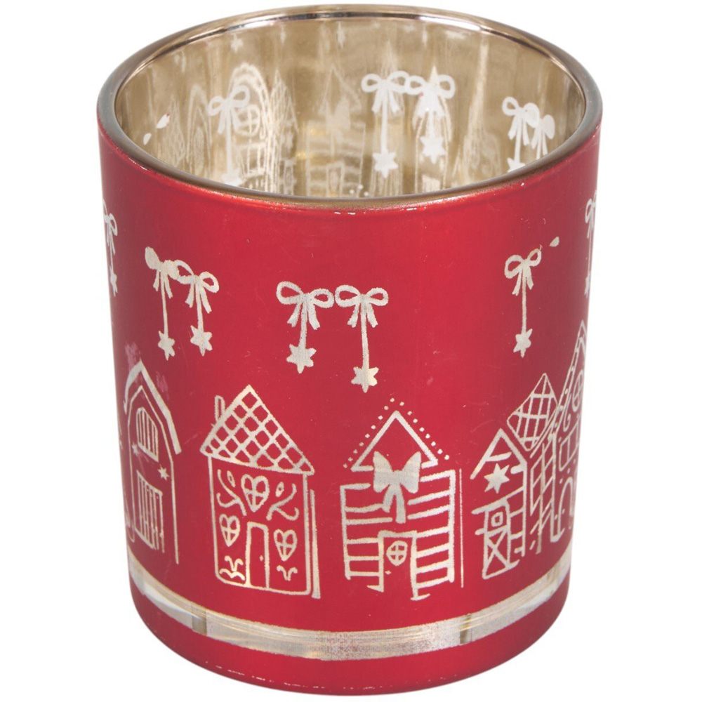 Christmas Glass Candle Holder Image 3