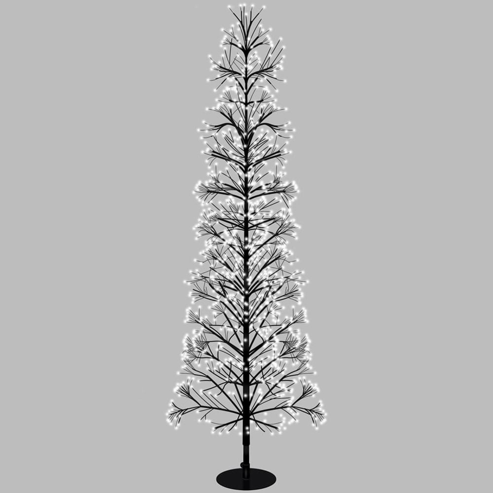 Xmas Haus 2000 Warm White Micro LED Black Firework Tree 5ft Image 3