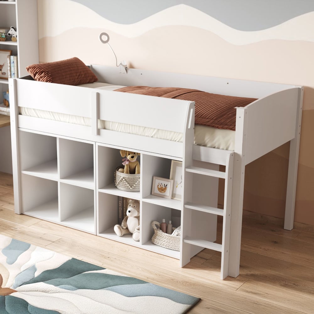 Flair Loop White 8 Cube Unit Mid Sleeper Image 1