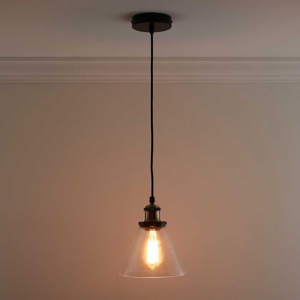 Kliving Lucy Clear Glass Pendant Light Image 2