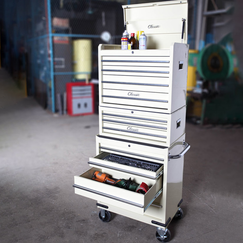 Hilka 11 Drawer Classic Tool Chest and Cabinet Set Image 4