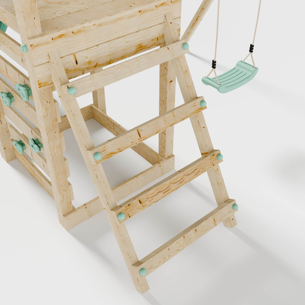 Mercia Mountain Climbing Frame Play Tower with Slide and Swing Image 7