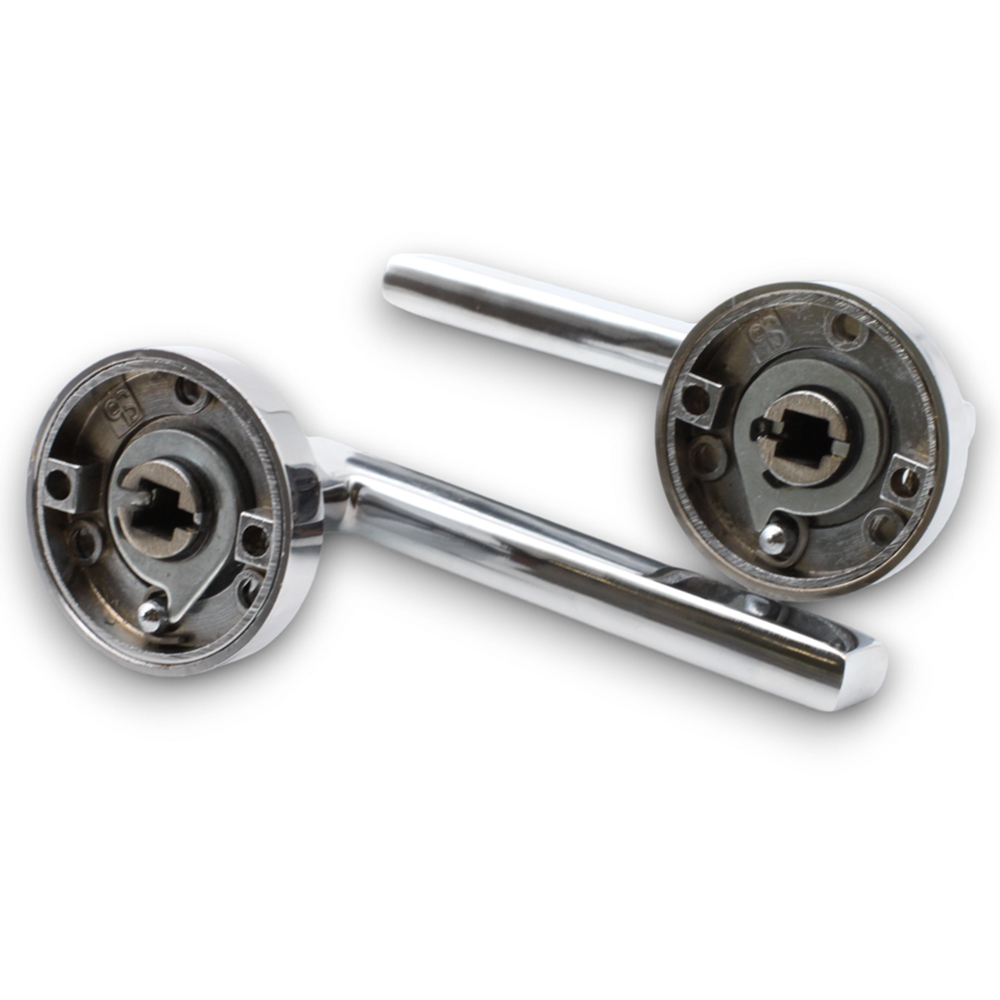 Spira Brass Drox Polished Chrome Lever Door Handle 2 Pack Image 3