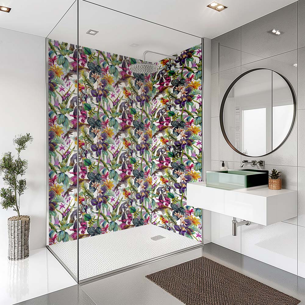 Splashbax Premium Artisan Floral Dream Acrylic Bathroom Wall Panel 2400 x 900mm Image 4
