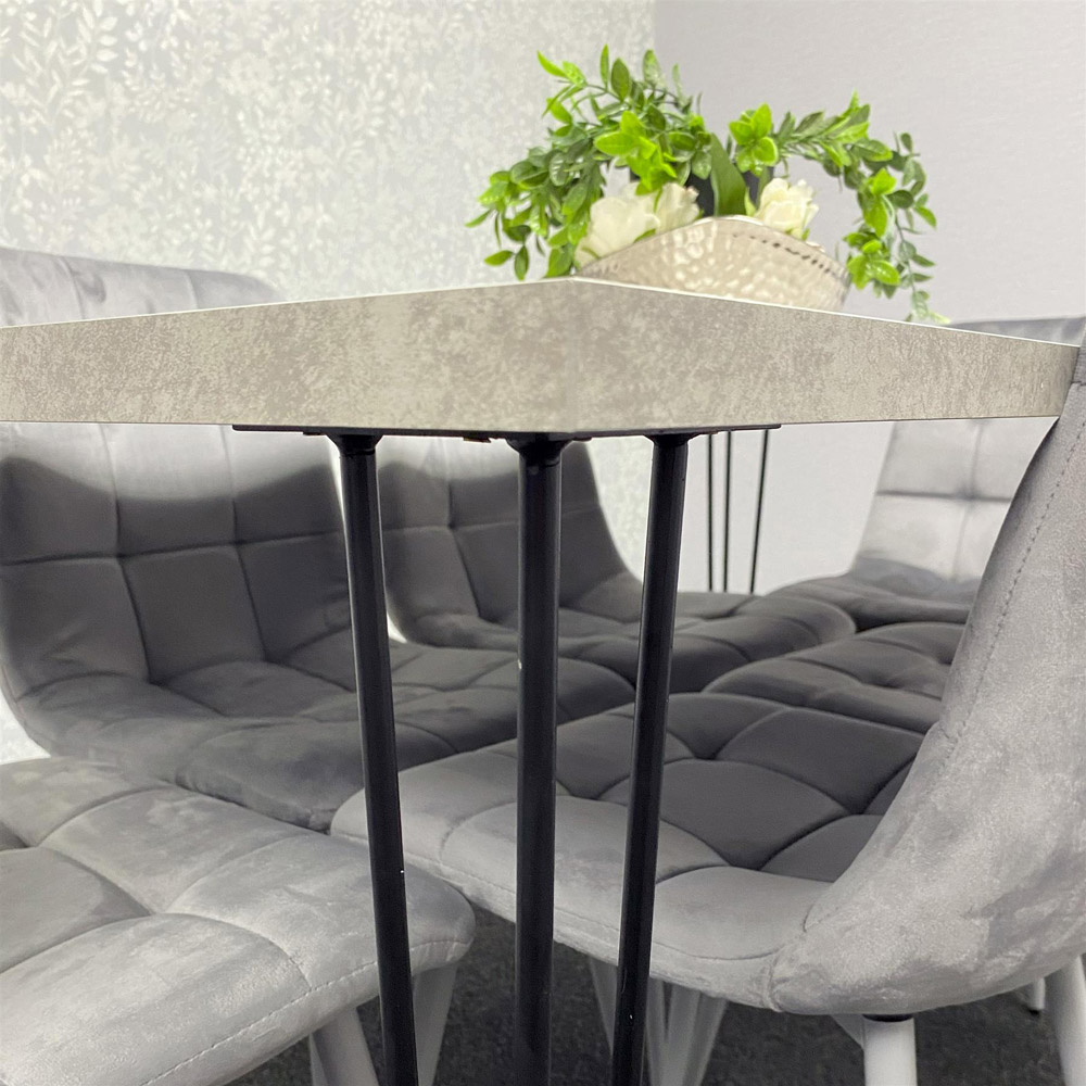 Kosy Koala 4 Seater Grey Dining Table Set Image 4