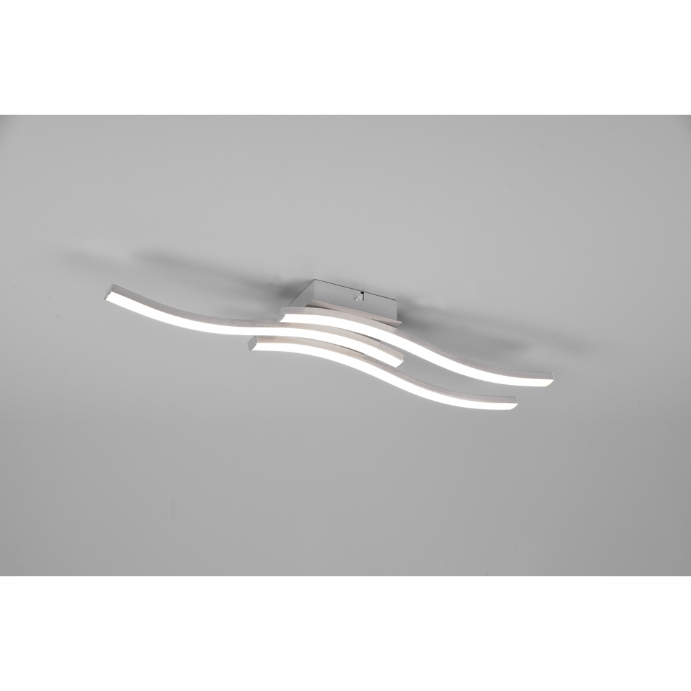 TRIO Route Matt Nickel 3 Light LED Ceiling Light Image 2