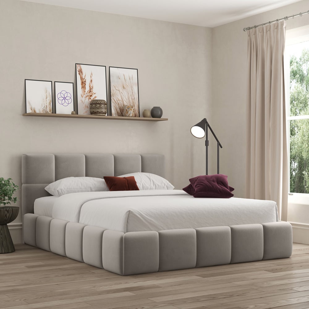 DS Living Ovella Double Pebble Cubed Ottoman Bed Image 3