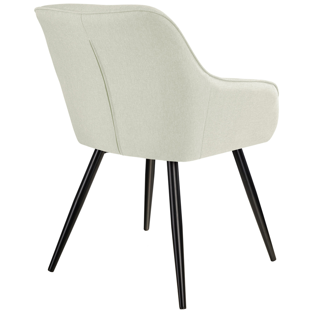 Tectake Marilyn Cream and Black Padded Chair Image 4