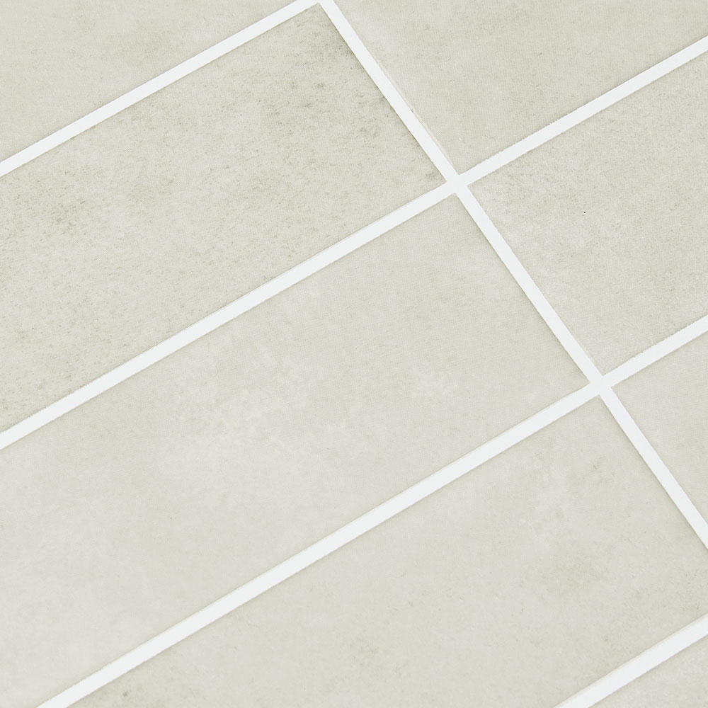 Living and Home Grid Effect Grey Apricot Peel and Stick Wall Tile Sticker 10 Pack Image 3