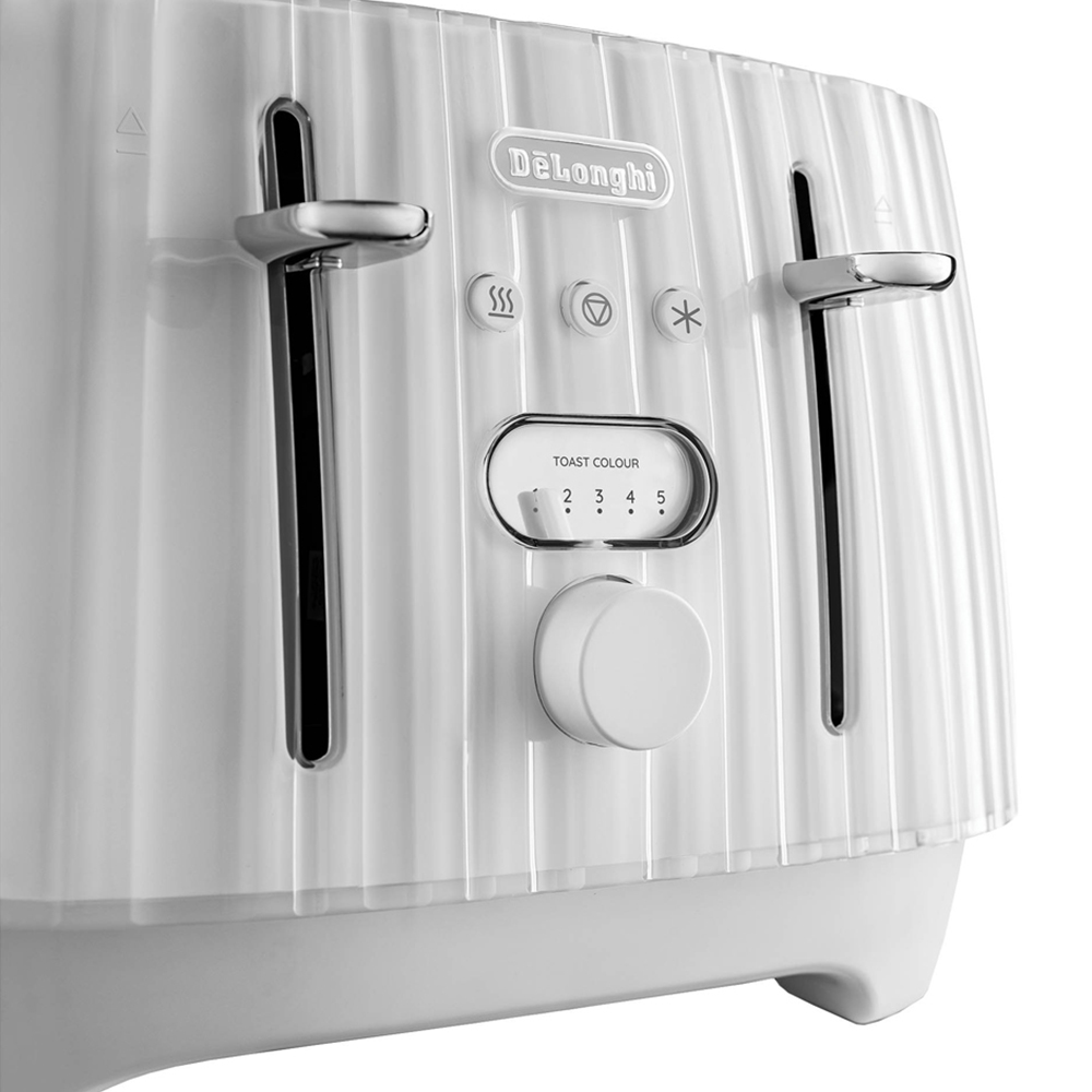 De'Longhi Ballerina DL3004 White 4 Slice Toaster Image 6