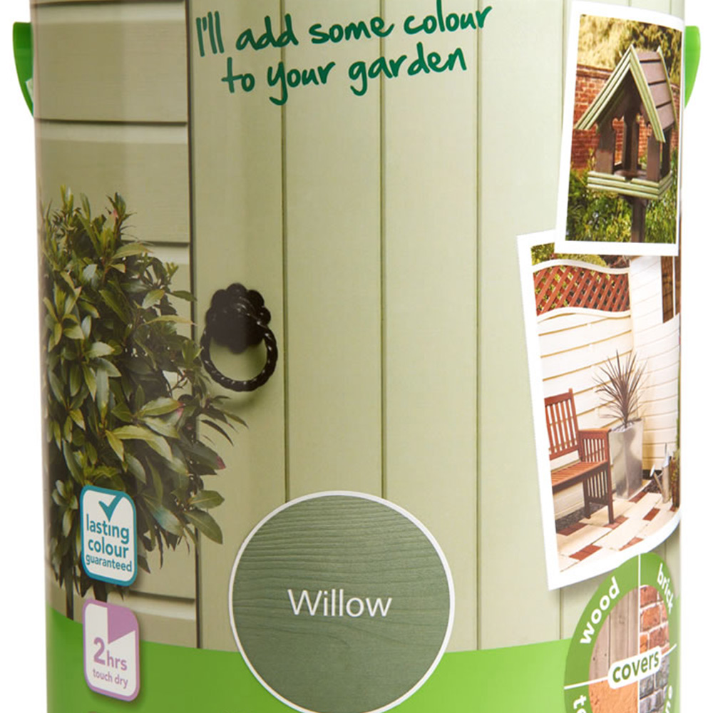 Wilko Garden Colour Willow Wood Paint 5L Image 3