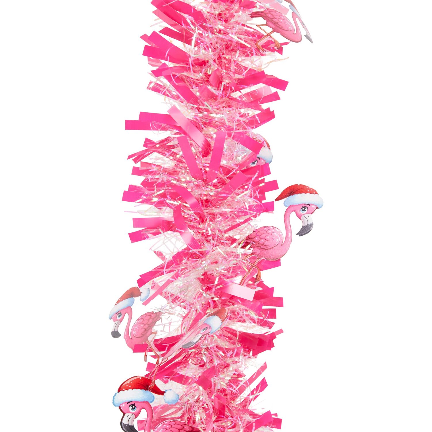 Christmas Flamingo Tinsel - Pink Image 2