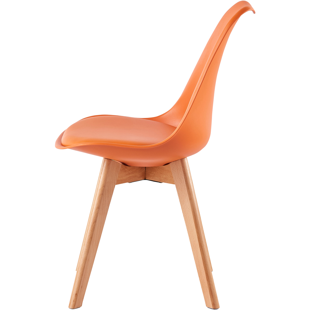 Eva Set of 4 Orange Padded Dining Chairs Image 5