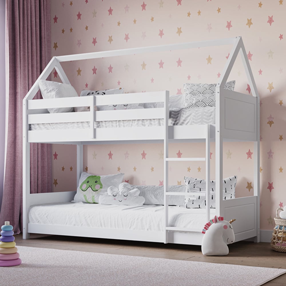 Flair Plation Single White Play House Low Bunk Bed Image 4