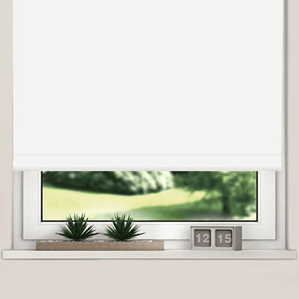 New Edge Blinds Blackout Roller Blinds White 140cm Image 3