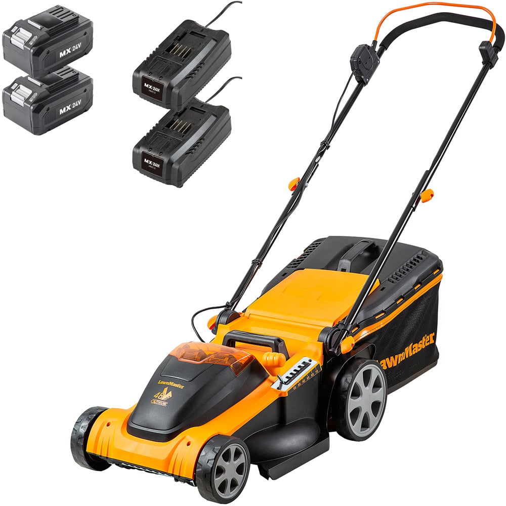 LawnMaster MX 24V 48V 41cm Cordless Lawnmower with Battery Set Image 1