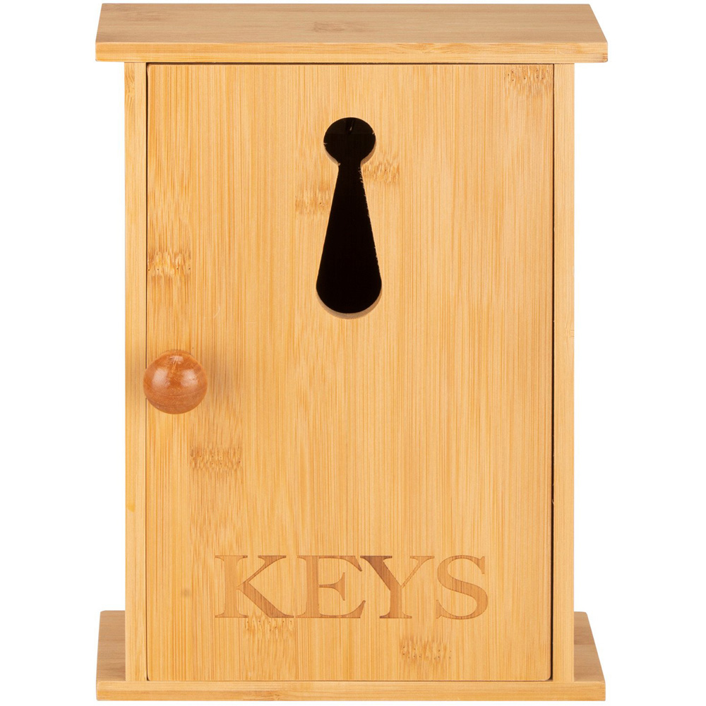 Bamboo Key Box with Cutout Image 1