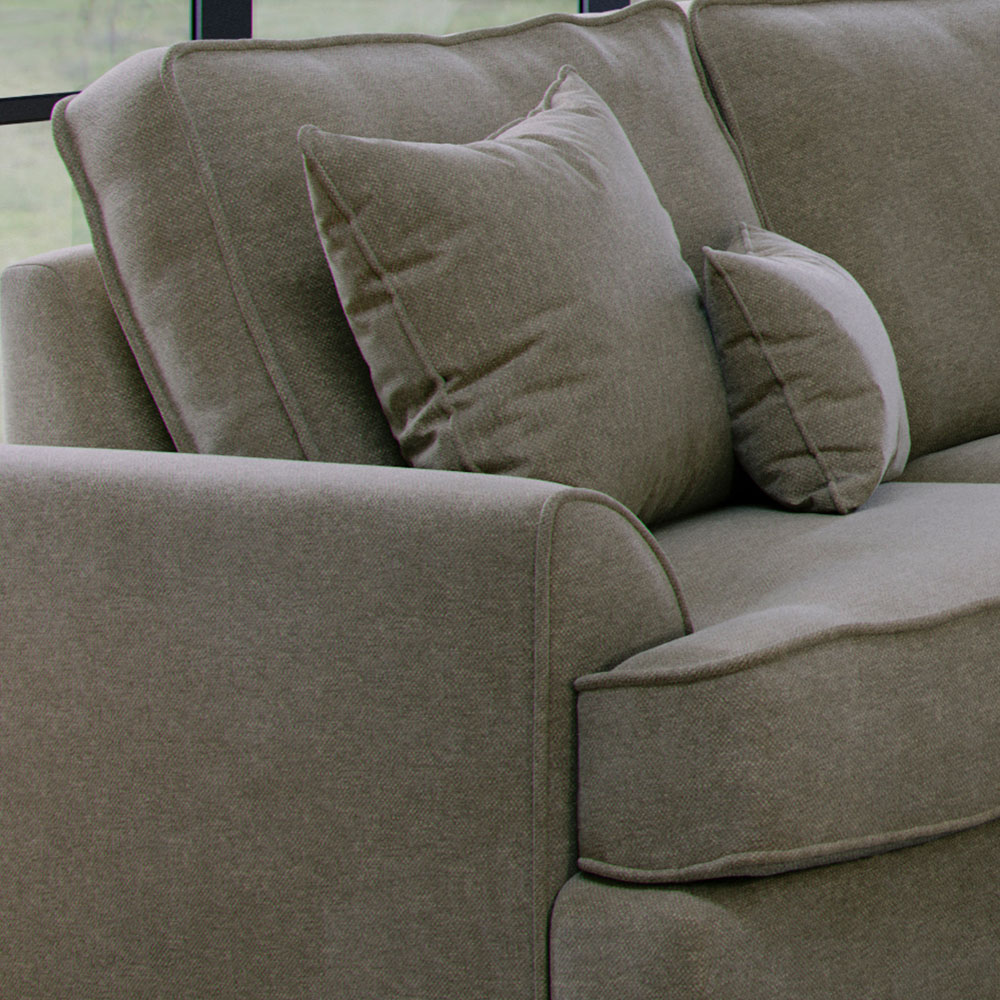Alba City 4 Seater Fossil Fabric Sofa Image 3