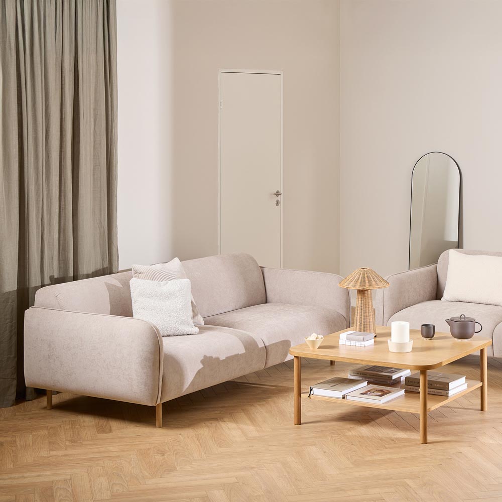 Florence Westham 3 Seater Fay Beige Fabric Sofa Image 9